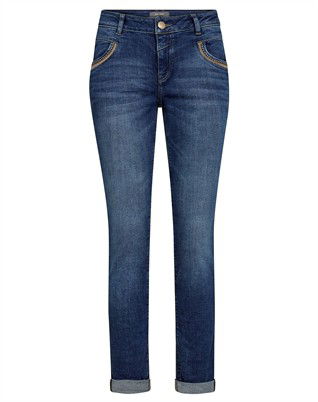 MMNaomi Ricamo Jeans - Mid Blue